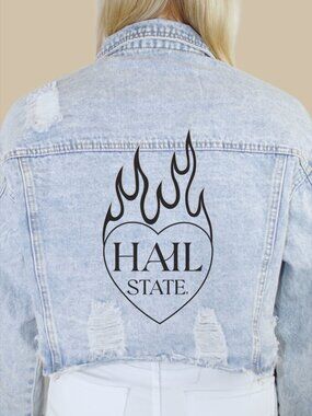 Mississippi State Light Wash Denim Jacket, Brand New with tags
